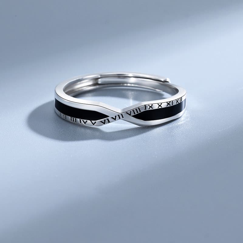 Anillo de reloj de arena estilo hip-hop