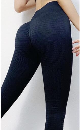 Pantalones de cintura alta para fitness con diseño peach hip
