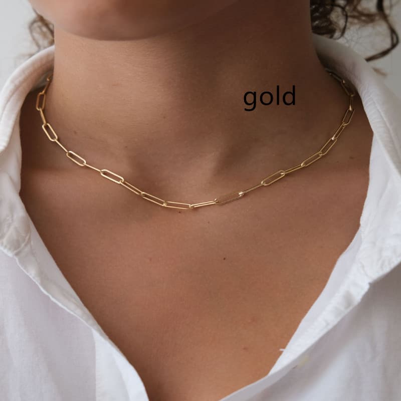 Collar minimalista de una capa para mujer