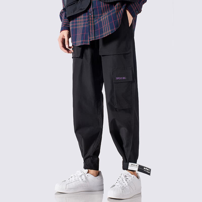 Pantalones casuales amplios con puños ajustables