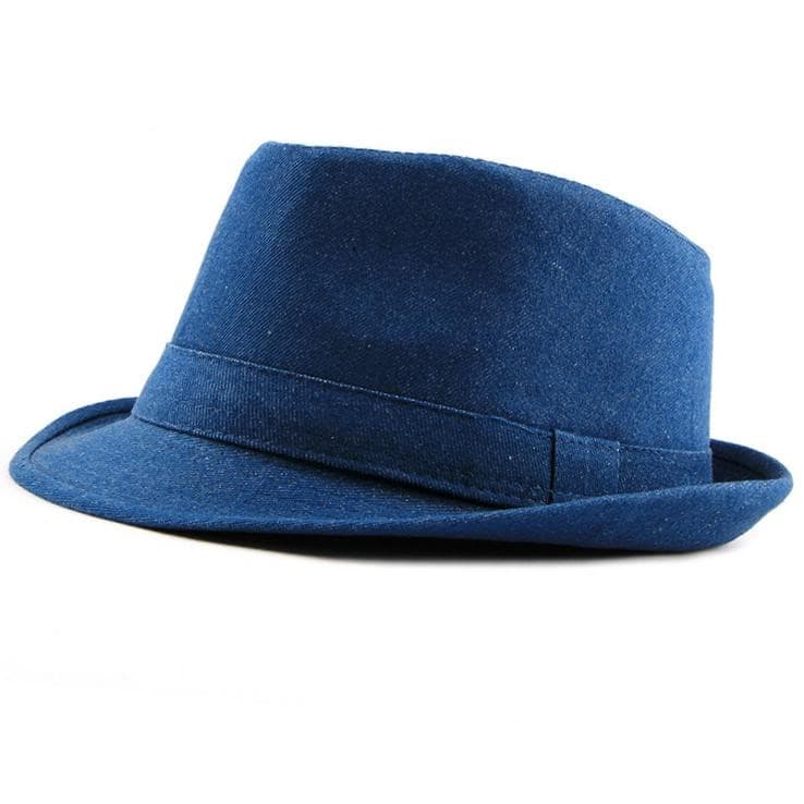 Gorro estilo jazz británico de tela denim