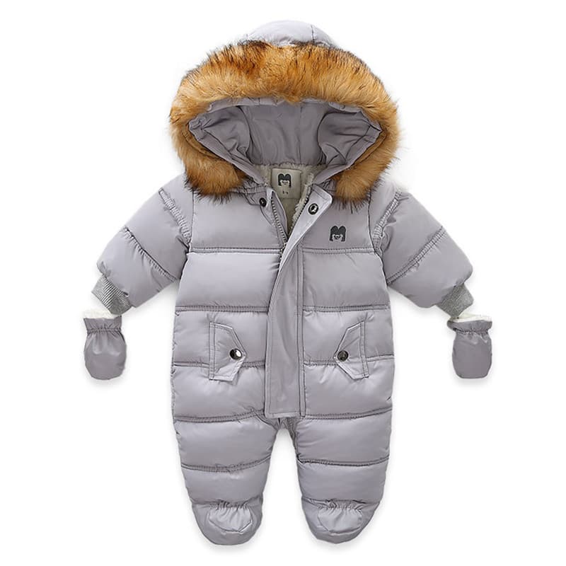 Abrigo jumpsuit con guantes para bebé