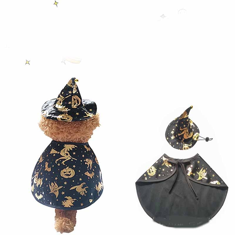 Set de capa mago Halloween para mascotas