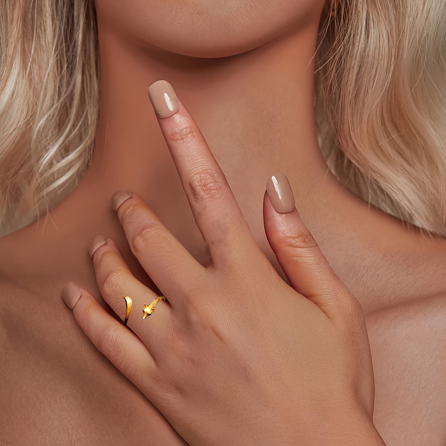 Anillo abierto bohemio vintage con zorro
