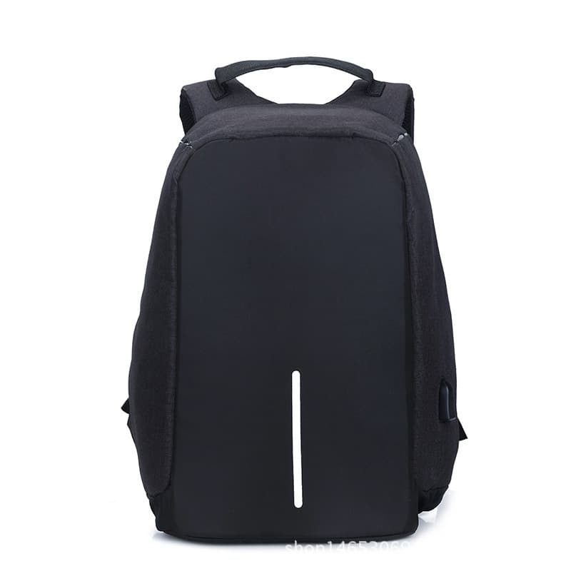 Mochila de lona impermeable con función USB y cubierta protectora