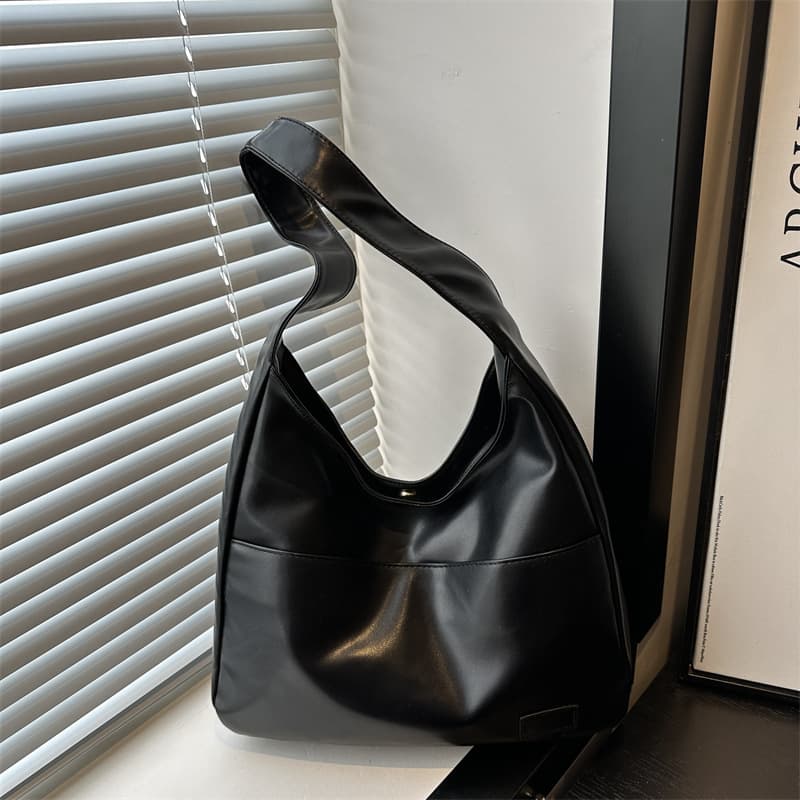 Bolsa hobo vintage de piel sintética con gran capacidad