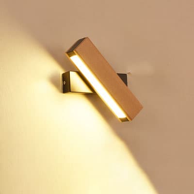 Lámpara LED de pared de madera moderna y ajustable
