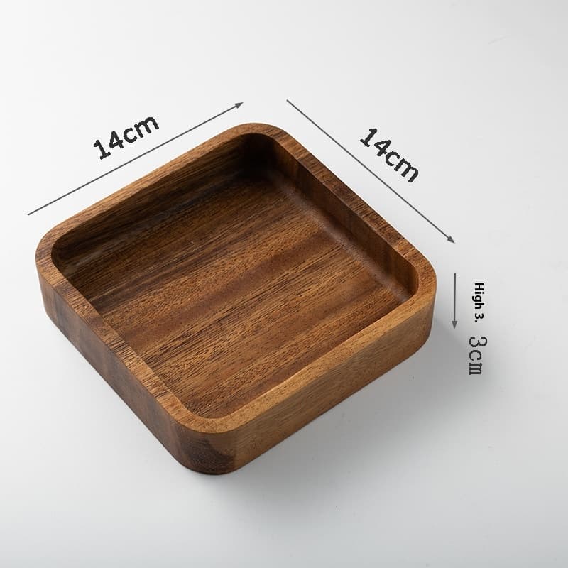 Bandeja de madera para servir y guardar