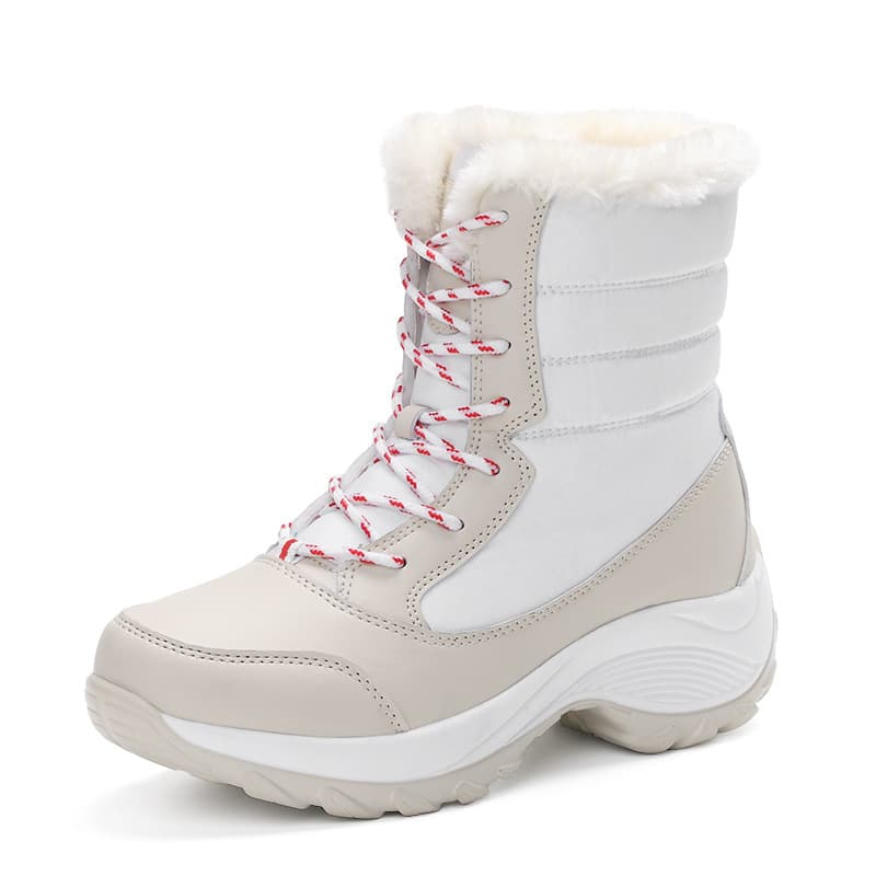 Botas impermeables de caña alta para mujer con terciopelo