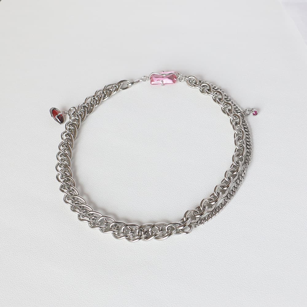 Collar de ópalo ajustable y cambiable con diseño