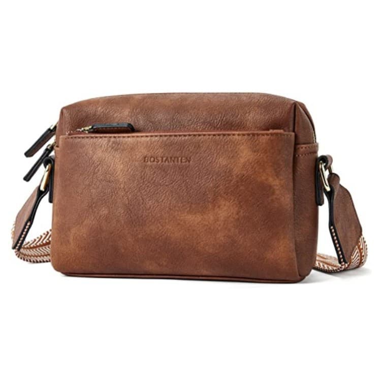 Bolsa de cuero para hombro con estilo retro europeo