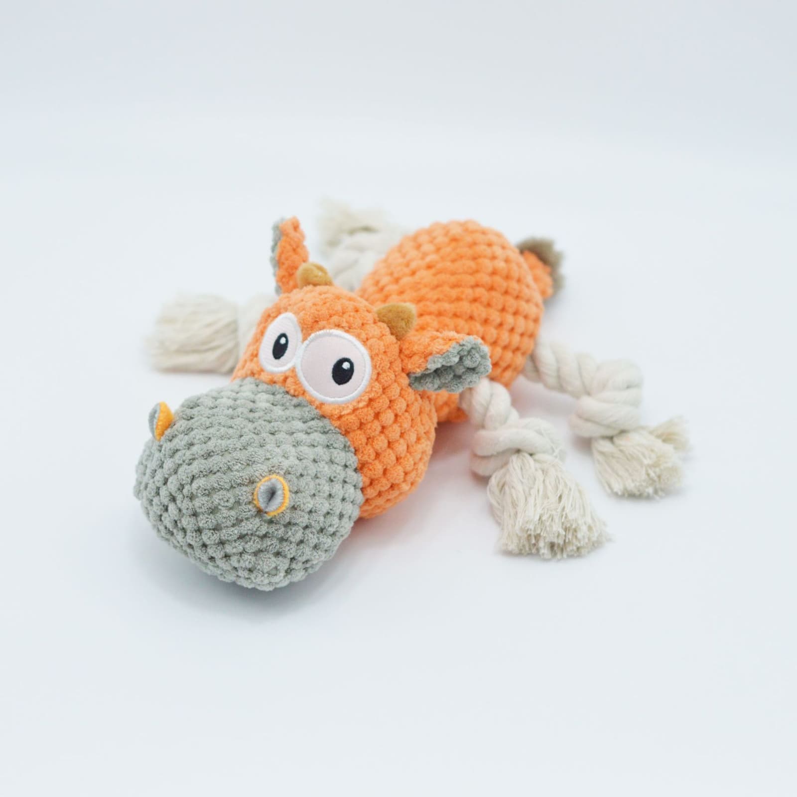 Juguete para perro vaca de peluche con sonido de crujido