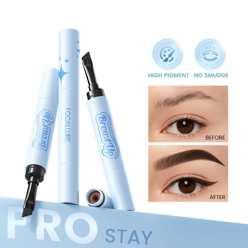 Gel de cejas 3D resistente al agua de larga duración 2 en 1