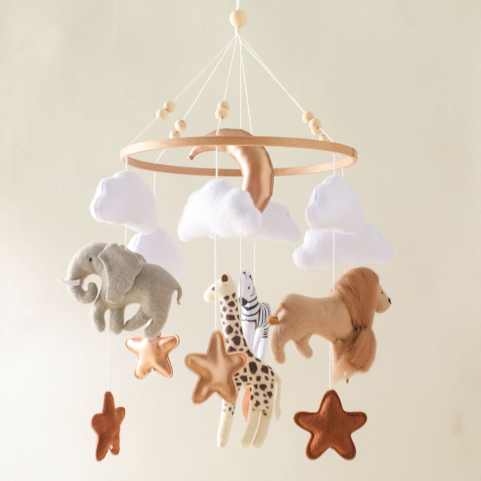 Campanas decorativas para cuna con diseño educativo