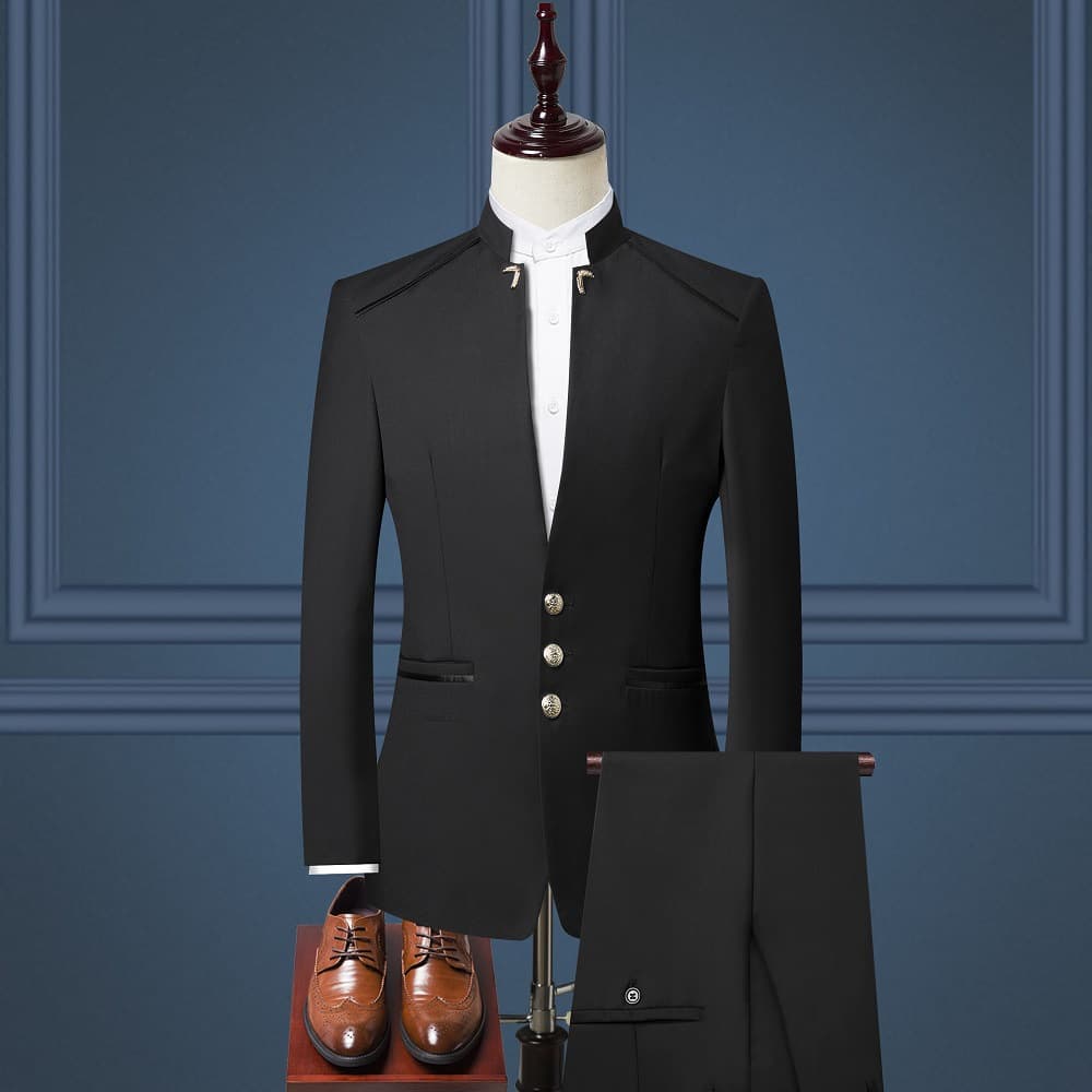 Traje de tres piezas estilo británico para hombre