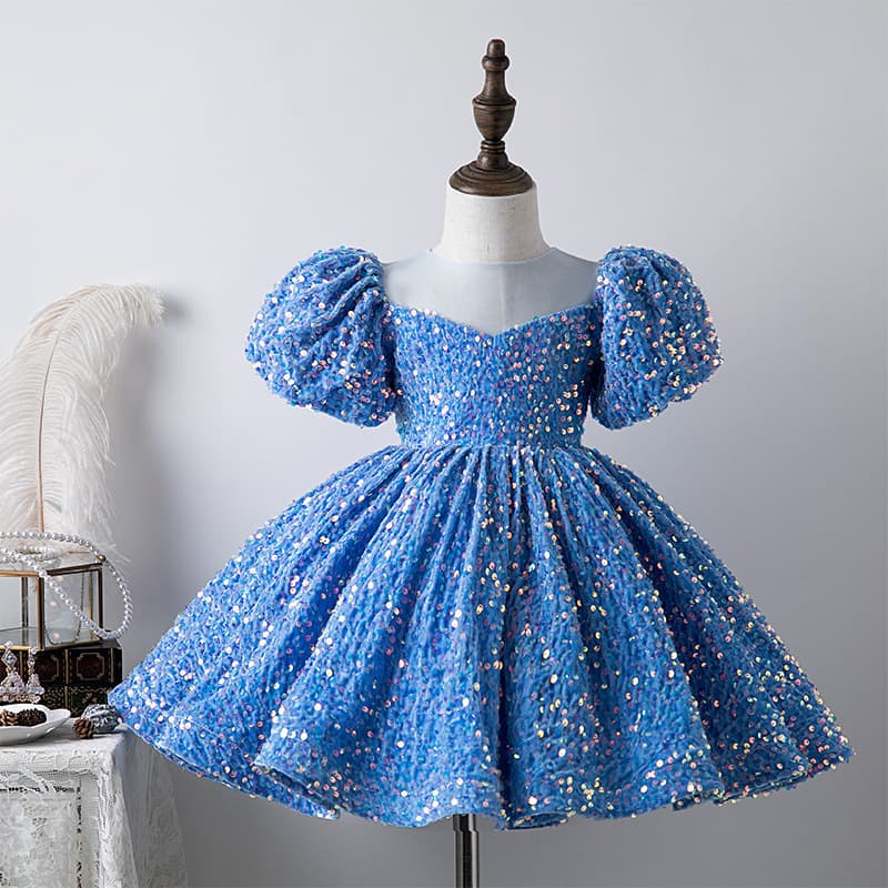 Vestido de princesa infantil con lentejuelas para ocasiones especiales