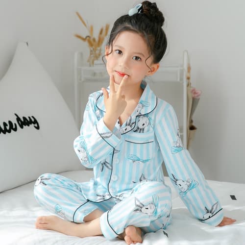 Pijama de algodón estampado para niñas mayores