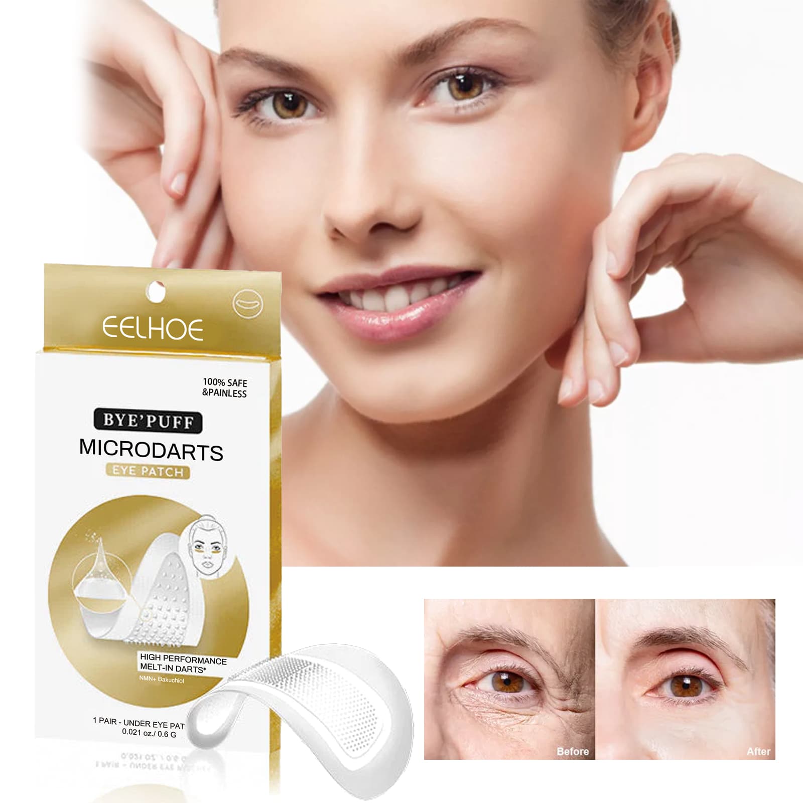 Parches para los ojos antiarrugas e hidratantes