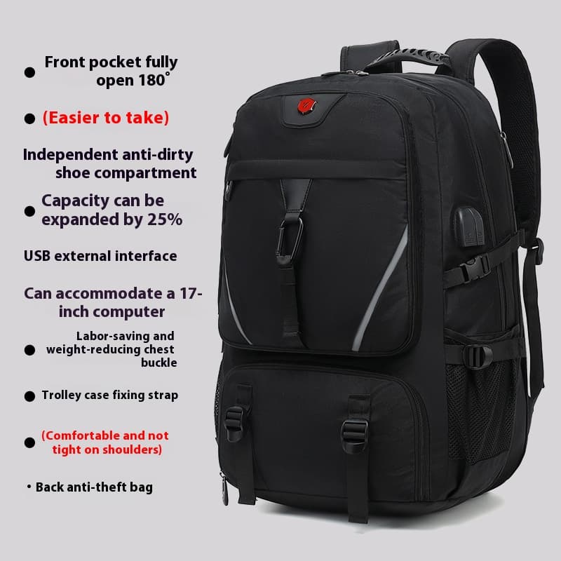 Mochila para hombre gran capacidad con interfaz USB