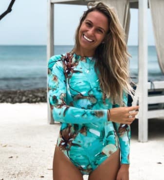 Traje de baño de una pieza manga larga deportivo