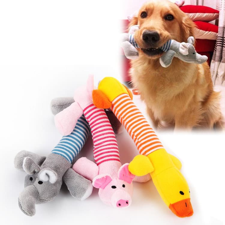Juguete de peluche para mascotas, elefante de cuatro patas