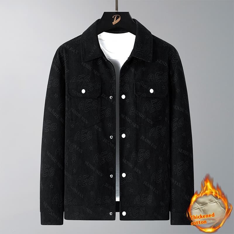 Chaqueta casual para hombre de pana con solapa