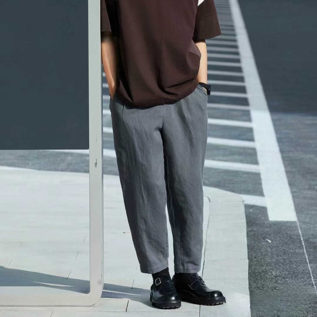 Pantalón casual suelto recto de verano para hombre