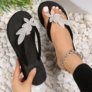 Pantuflas de mujer con tela superior
