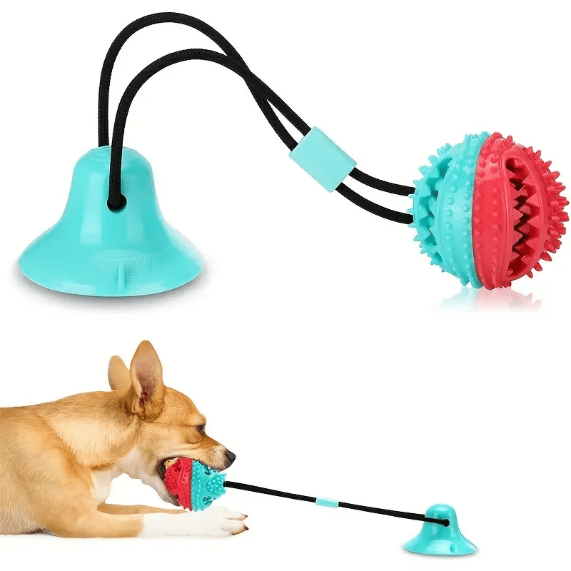 Juguete interactivo para perros con ventosa y dispensador