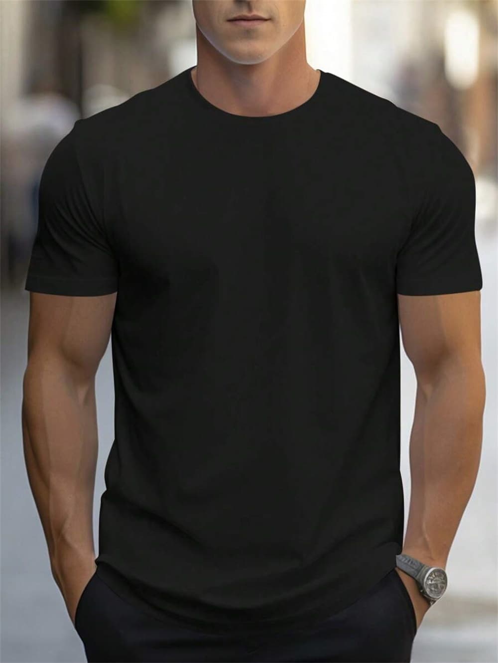 Camiseta retro estampada para hombre