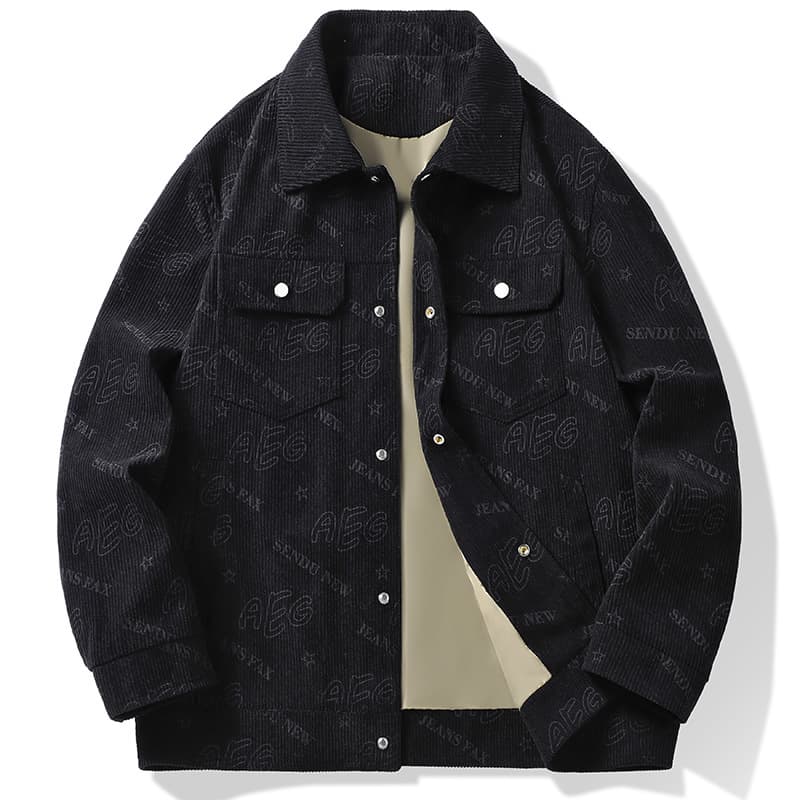 Chaqueta casual para hombre de pana con solapa