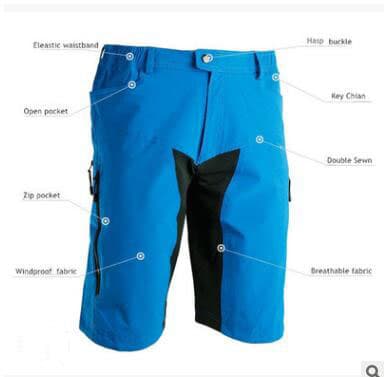 Pantalones cortos de ciclismo outdoor transpirables