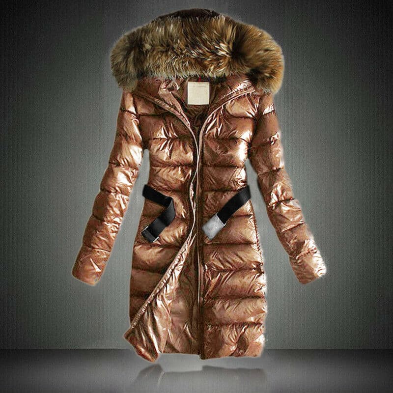 Chaqueta de plumón de largo medio para mujer
