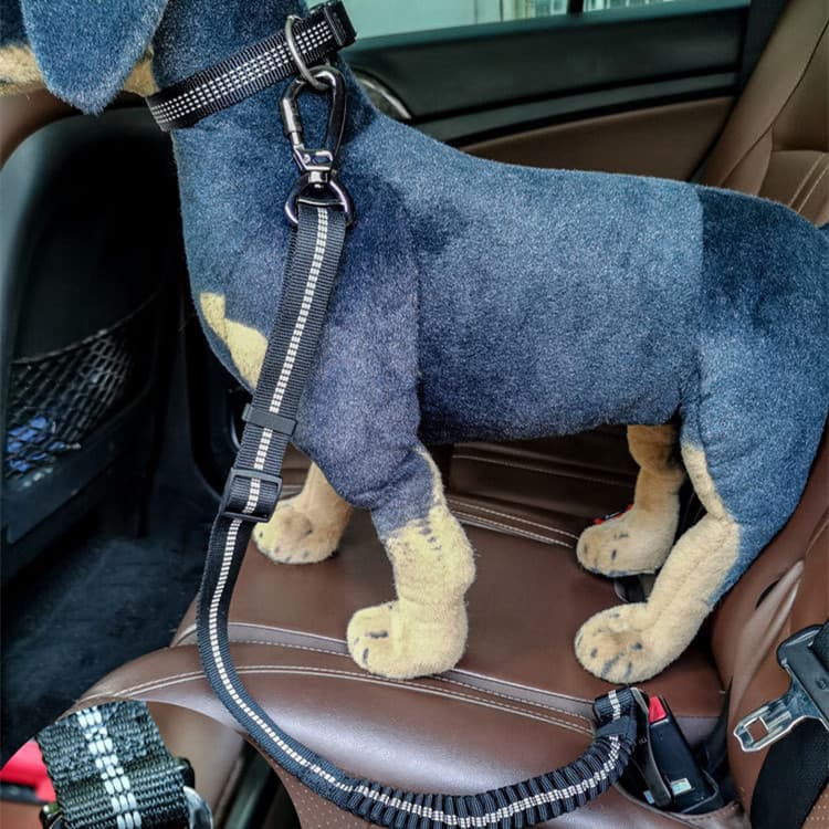 Cinturón de seguridad retráctil y reflectante para perros