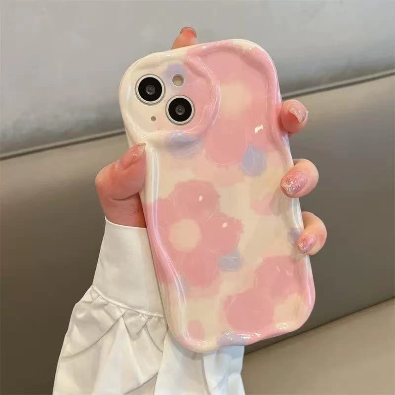 Funda iPhone corazones flores rosa