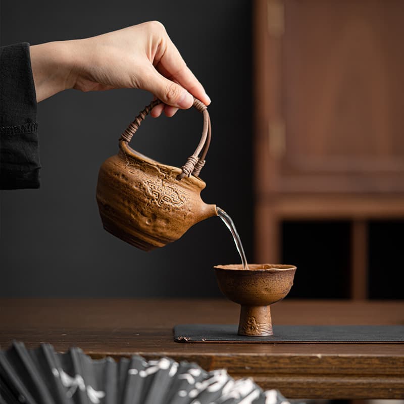 Juego de té de cerámica estilo retro