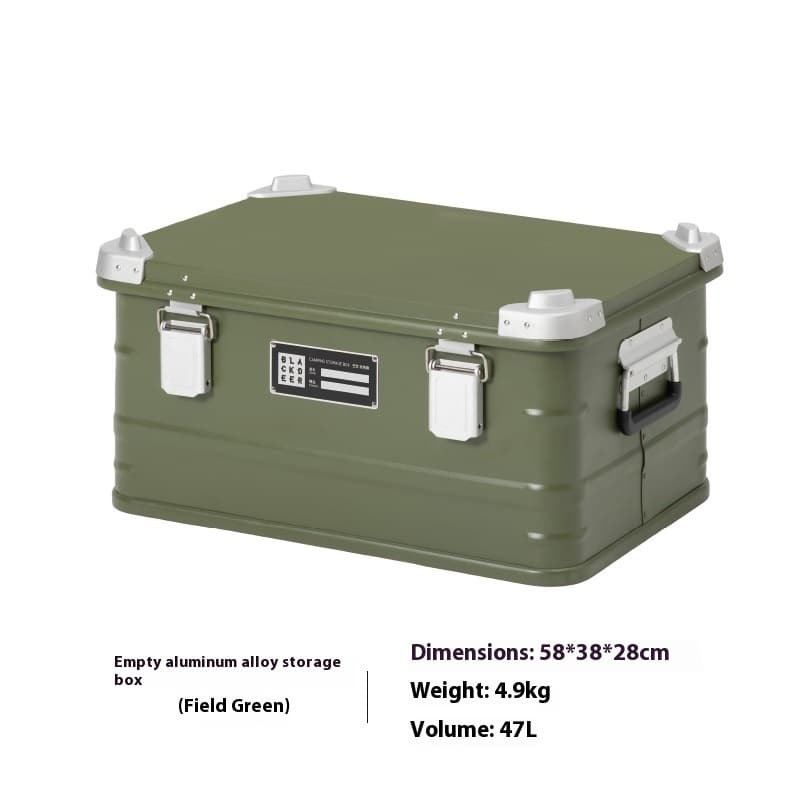 Caja de almacenamiento aluminio portátil para camping y vehículos