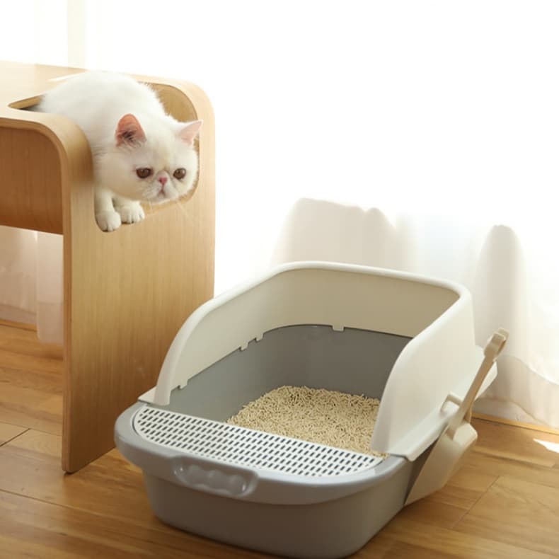 Bandeja de arena para gatos con desodorizante