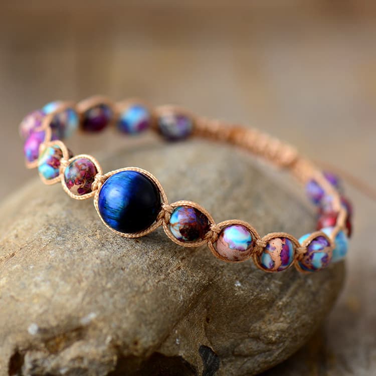 Pulsera tejida a mano de amistad ajustable