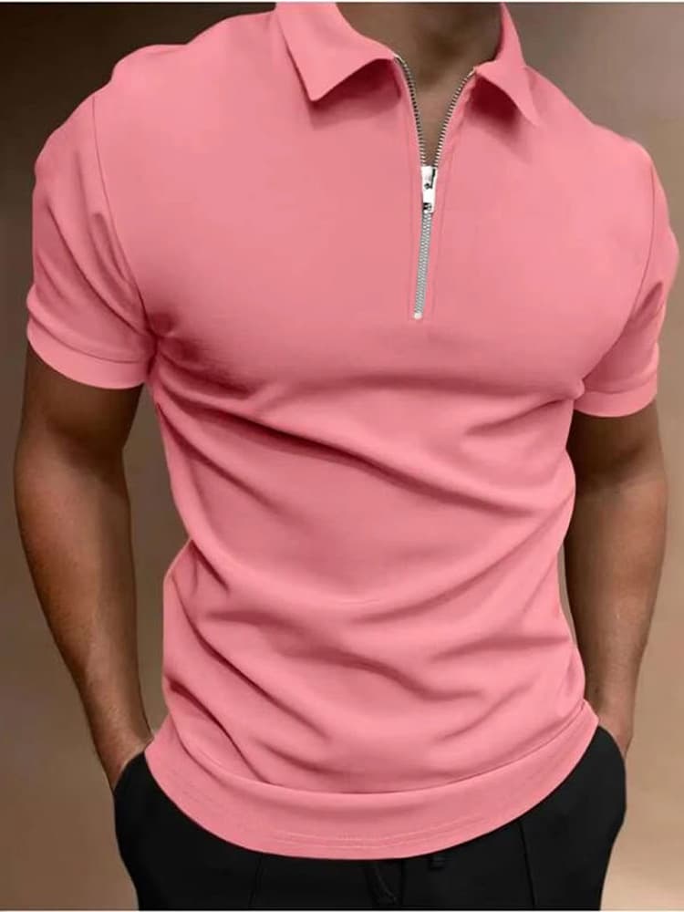 Polo casual para hombre con manga larga