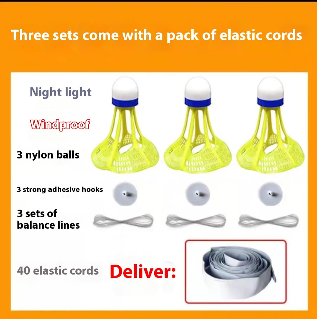 Set de raqueta de bádminton con pelotas luminosas