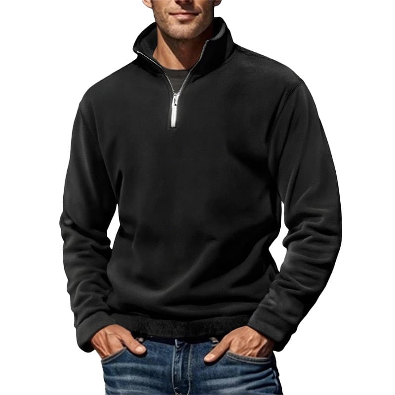 Sudadera polar con cuello parado