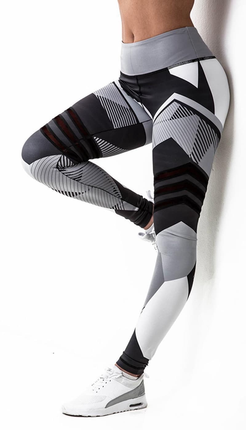 Leggins impresos para mujer yoga gym reflectantes secado rápido