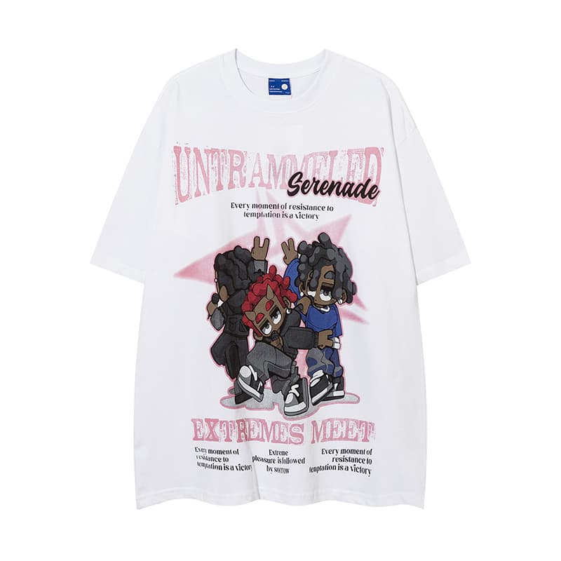 Playera algodón con estrella caricatura hombre