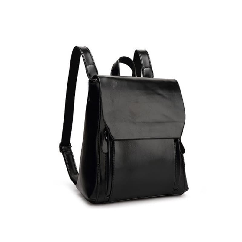 Mochila de cuero para mujer con bolsillo para laptop