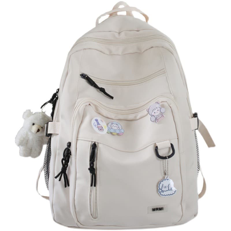Mochila escolar de gran capacidad con múltiples bolsillos