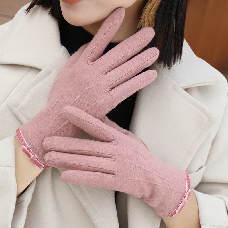 Guantes de cachemira para invierno con forro