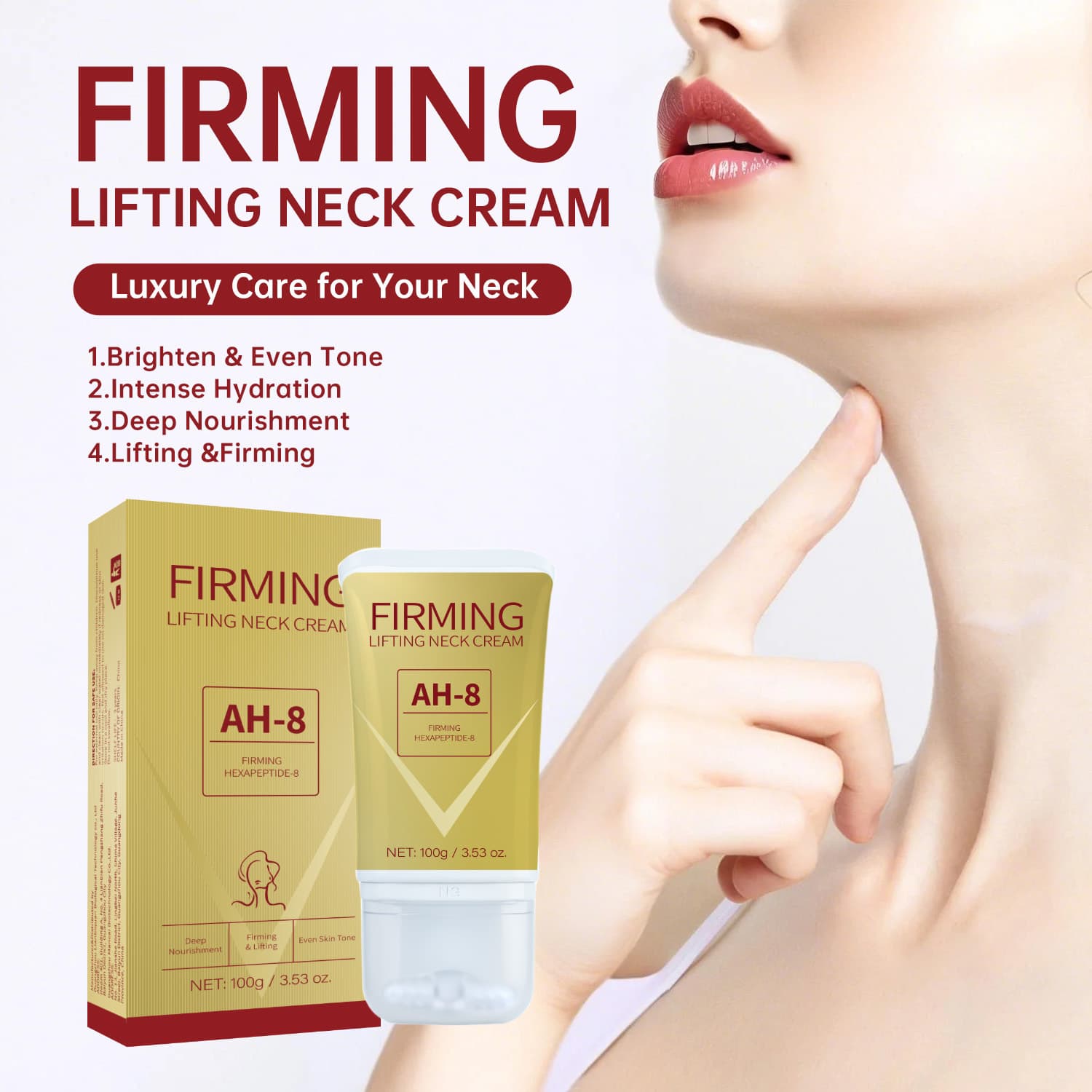 Crema reafirmante para cuello anti-arrugas