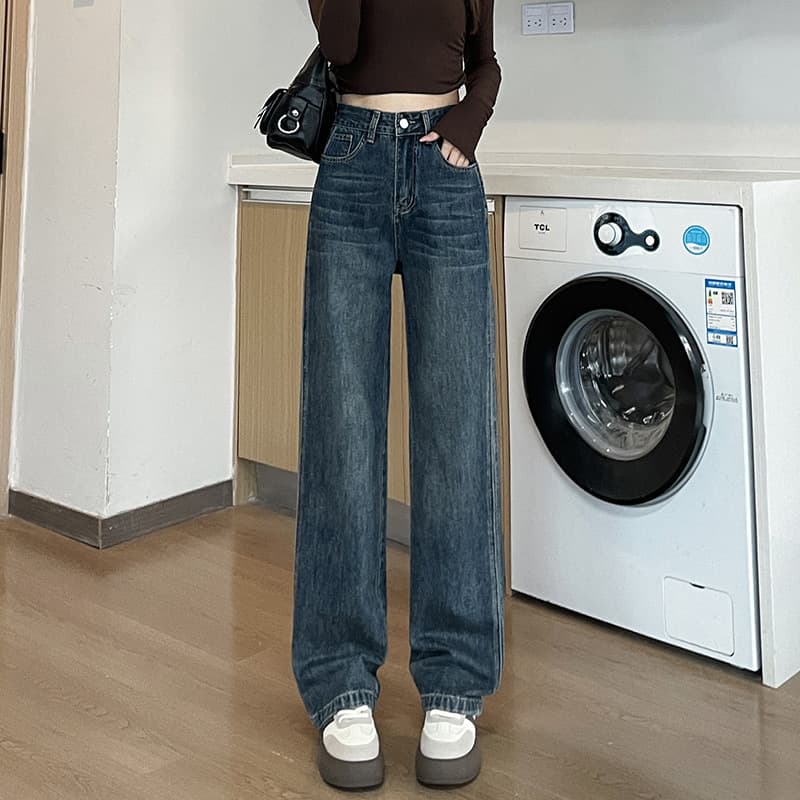 Jeans rectos cintura alta