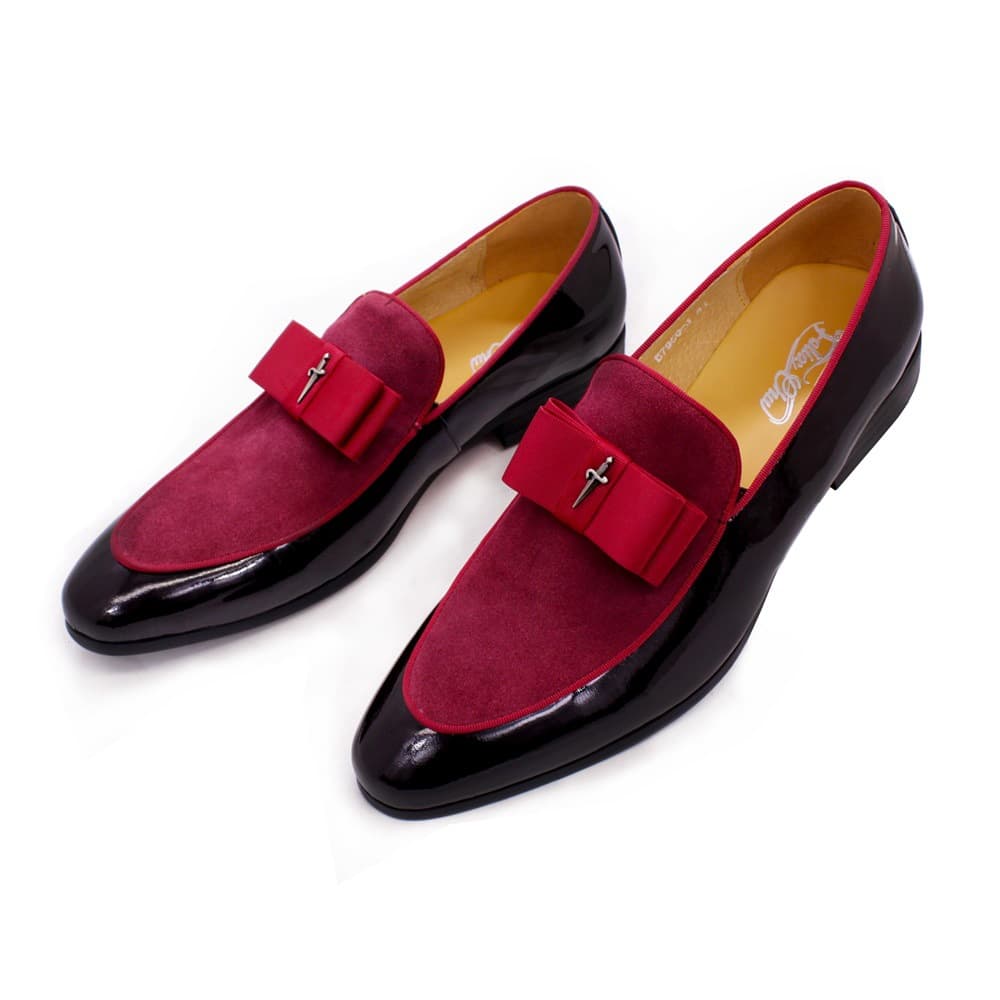 Zapatos de hombre de cuero patentado con detalles de borla